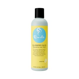 Curls Blueberry Bliss Reparative Hair Wash - 8 oz, Encourage Balanced Scalp, Rich and Creamy Sulfate-Free Cleanser, For Wavy, Curly, and Coily Hair Types