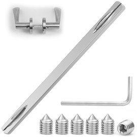 Boloest Door Handle Spindle 8 x 160mm Replacement Square Door Key for Door Handle，Door Knob Spindle Parts (with M6 Screws and Wrench)