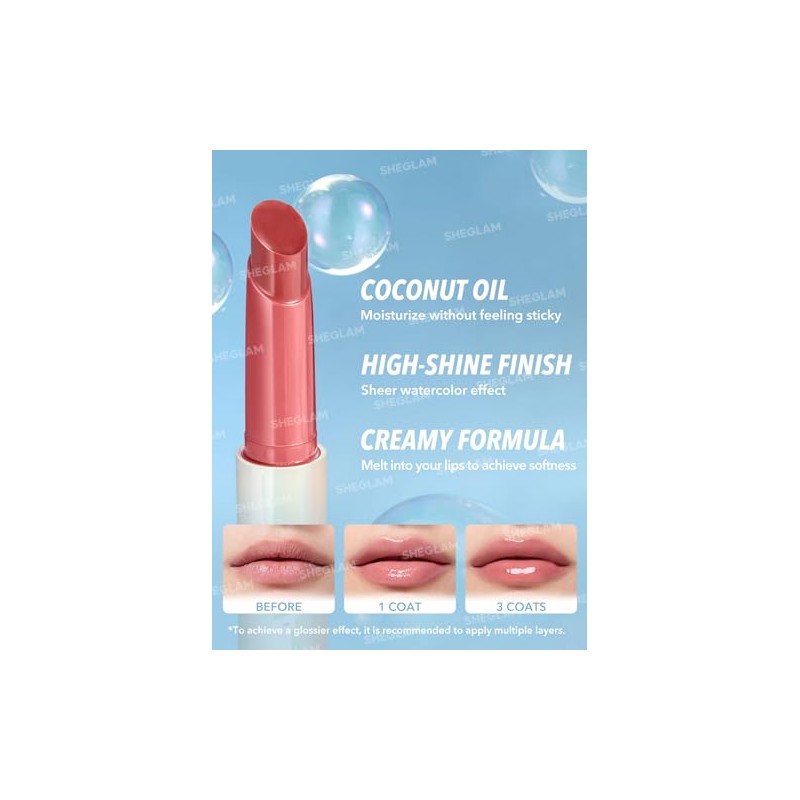 SHEGLAM PoutPerfect Brillo de Labios Sólido Hidratante Lápiz Labial No
