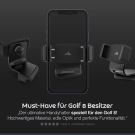 BLACKMOUNT® Premium Handyhalterung FÜR VW Golf 8 - Der Beste Handyhalter speziell für Dein Auto Modell - Made in Germany - Hochwertig wie Original Zubehör - Handy Halterung/KFZ Halter