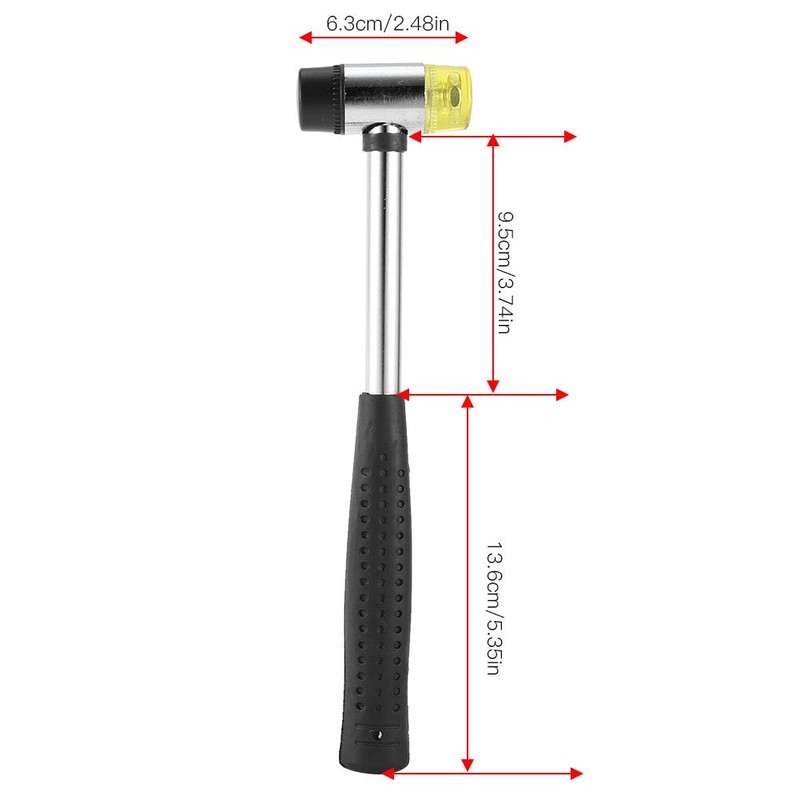 Leather Hand Tool Rubber Hammer Leather Hammer Removable Double Head