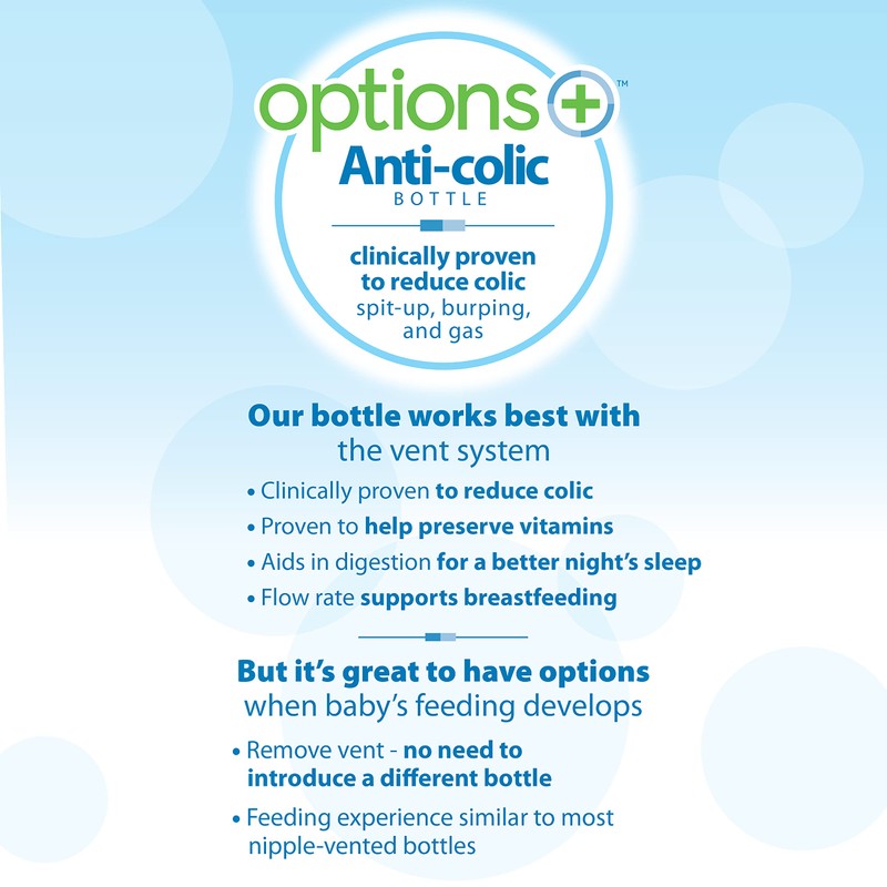 Dr. Brown's Anti-Colic Options+ Narrow Sippy Bottle Starter Kit, 8oz/250mL,