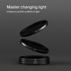 Urth 52mm 5-in-1 Lens Filter Kit (Plus+) — Neutral Density ND2, ND4, ND8, ND64, ND1000, 20-Layer Nano-Coated, Ultra-Slim Camera Lens Filters
