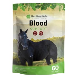Silver Lining Herbs Blood Support - Supports Horse's Normal Blood Cell & Circulatory System Health- Natural Herbal Support for Normal Equine Blood Values - Herbal Supplement for Horses - 1 lb Bag