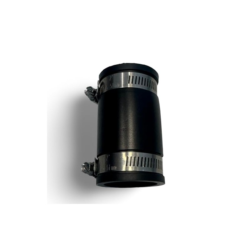 Aqua Universe 1.25" Flexible Rubber Connector 50x50x90mm with Hose Clips