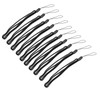 10pcs Neck Lanyard Black Polyester Badge Holder for Students Staff