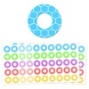 2000 Pack, Hole Reinforcement Stickers Labels - 0.25", 20 Assorted