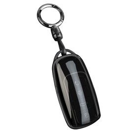 TPU Car Key Fob Cover 4 Buttons Remote Key Case Pouch for Chery Jaecoo J7 J8 J9 Omoda 5 C5 Tiggo 8 Plus 8 Pro 7 Pro Car Key Holder Protector Accessories with Keychains, Black