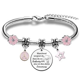 HZBLAZ Charm Bangles Daughter Bracelets Christmas Women Graduation Gift Colleague Friendship Birthday Niece Granddaughter Inspirational Keepsake Sister Treasure Jewellery Motivational, Stainless