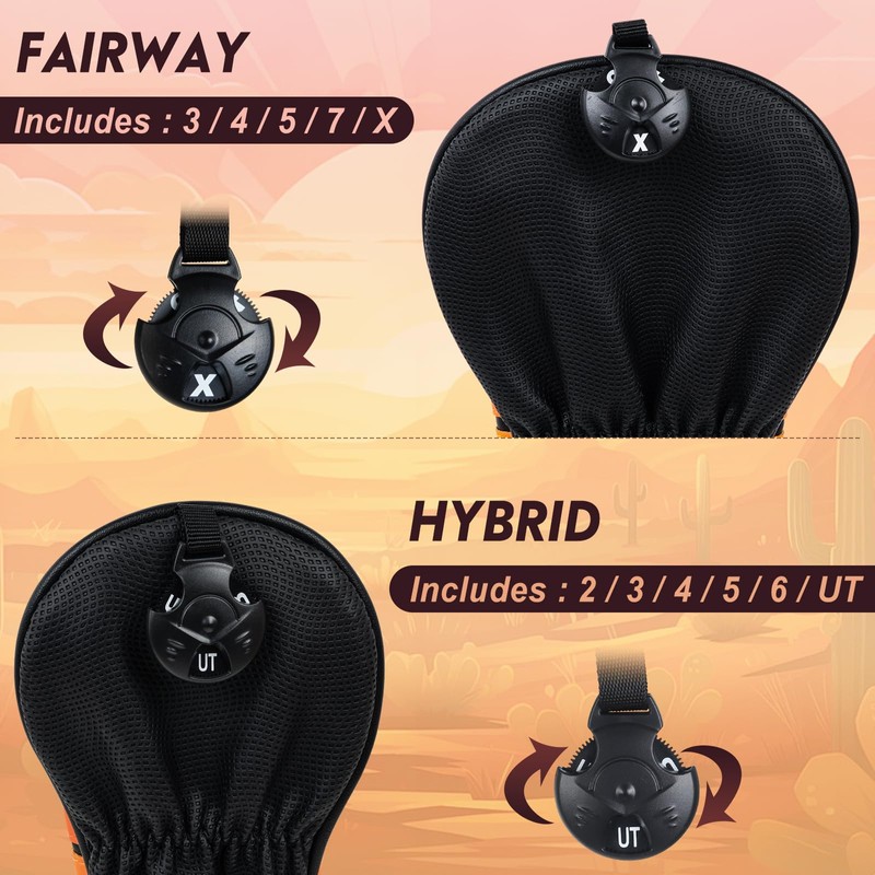 LZFAN Golf Club Head Cover Golf Head Cover Fairway Wood