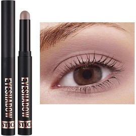 Light Taupe Eyeshadow Stick Makeup, Matte Cream Eye Shadow Pencil,High Pigmented Crease proof Glitter Eye Shadow Brightener Stick, Waterproof Long Lasting Eye Highlighter Crayon Eyeliner