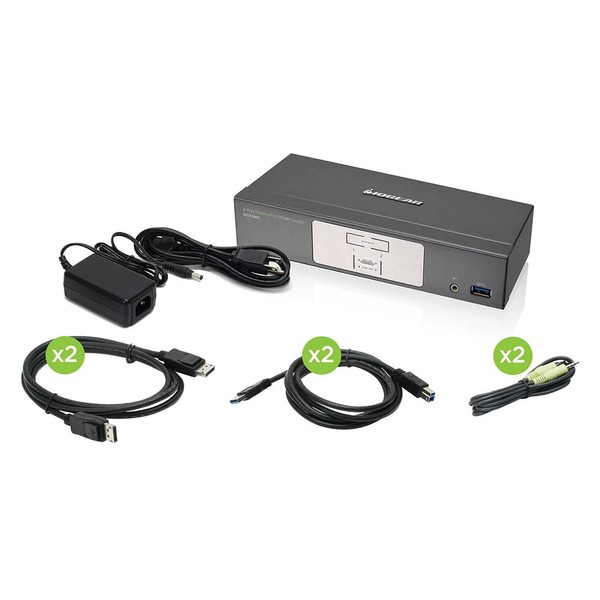 IOGEAR 2-Port 4K UHD DisplayPort KVMP Switch with USB 3.0
