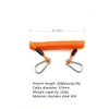 LORADAR 6.5Feet 200lb Fishing Coiled Lanyard Stainless Steel Inside Heavy