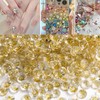 1000pcs Glitter Flatback Rhinestones Gems 6mm Champagne Gold Resin Crystal