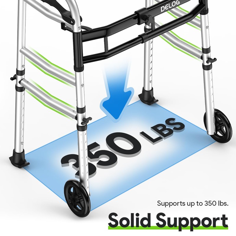 Delog Folding Walker for Senior - Platform Walker with 5’’