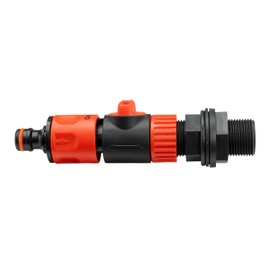 Water Butt/rain Barrel/strorage Tank Outlet Valve+Adaptor/Connector.Easy Turn Flow Control,Universal Hose Connection