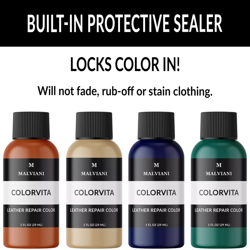 Malviani Leather Color Restorer - Repair Couch Car Furniture Sofa