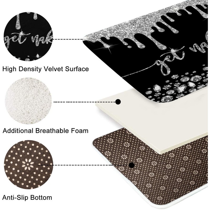 ArtSocket Silver Get Naked Bathroom Set with Shower Curtain and