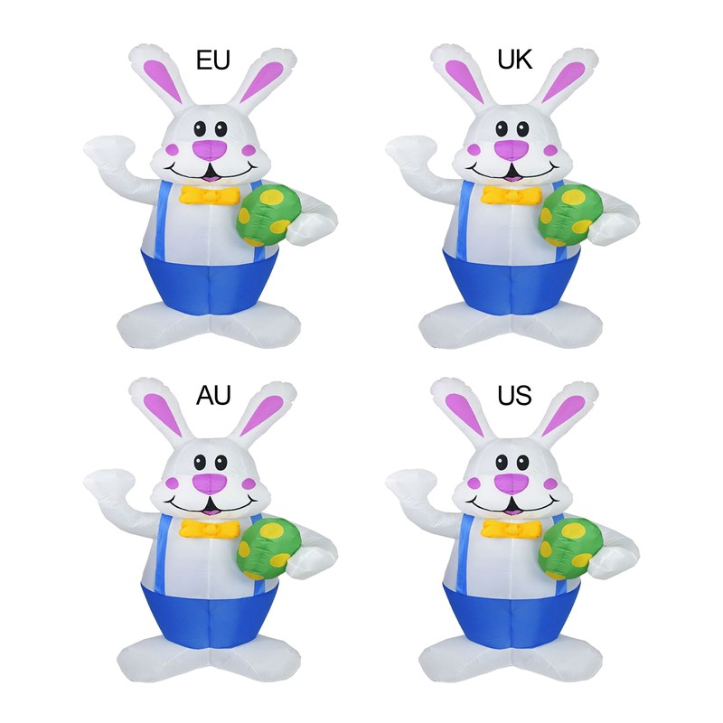 1.9M Easter Inflatable Bunny LED Lights Luminous Holiday Venue Decoration