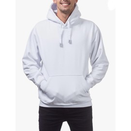 Pro Club Men's Heavyweight Pullover Hoodie (13oz), White, X-Large