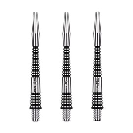 WINMAU Dart Shaft - Triad RX Aluminium Dart Stems - 1 Set per pack (3 darts Shafts in total) - Professional Darts Accessories - Black Medium Shafts