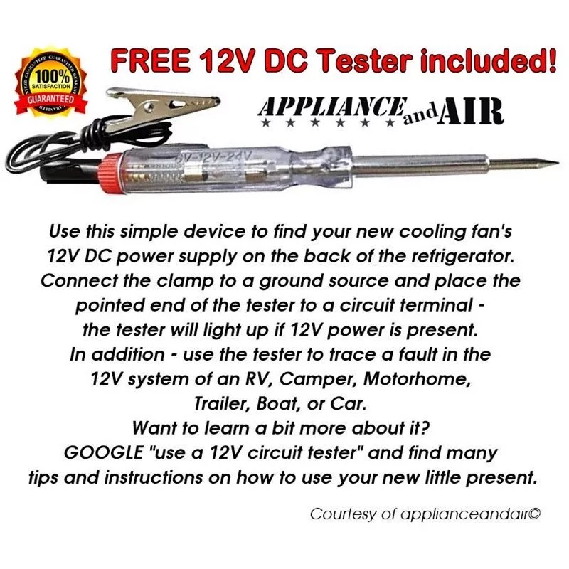 Norcold 619020 632206 RV Refrigerator Fan + ON/OFF Thermostat, Ships