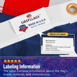 Tear Resistance Nylon American Flag,American Flags For Outside 3x5, American Flag Outdoor Heavy Duty,US Flags 3x5'Outdoor,All Weather Durable America Flag, Embroidered Stars,Sewn Stripes,Brass Grommets.