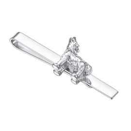 Asienice Wolf Tie Clip, Silver Tie Clip for Gentlemen Wedding, No Gemstone