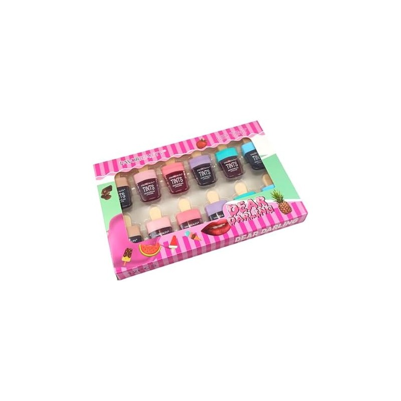 Tintas Para Labios En Forma De Paleta 12 Unidades Rosa