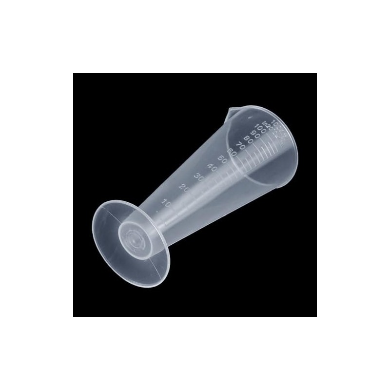 RUIAN Conical Measure Cup 100ml Capacity Cone Shape Translucent Plastic
