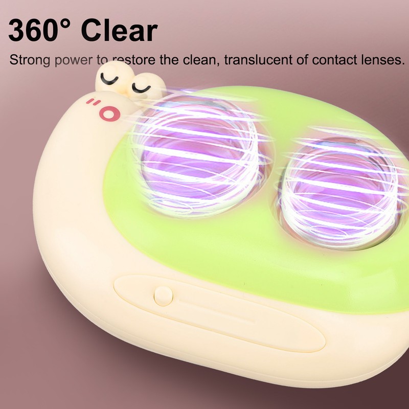 Contact Lens Cleaner Machine Snail Shape Portable Battery Powered One