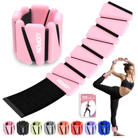 Wrist Ankle Weights for Women Set of 2, Adjustable Silicone Weighted Bangles, Wearable Ultra-durable Strips Weight Bracelet 2 lbs for Yoga, Pilates, Barre, Walking, Arm & Leg Workout