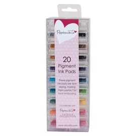 Papermania Mini Pigment Ink Pads - 20 Assorted Colours