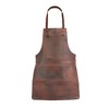 Dark Brown Full Grain Leather Apron Butcher Apron -Cook Apron
