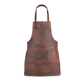 Dark Brown Full Grain Leather Apron Butcher Apron -Cook Apron -BBQ Apron -Cooking Apron - Wood work Apron - Cheff Apron - BBq Grill Gift - DIY Apron - Grill Apron