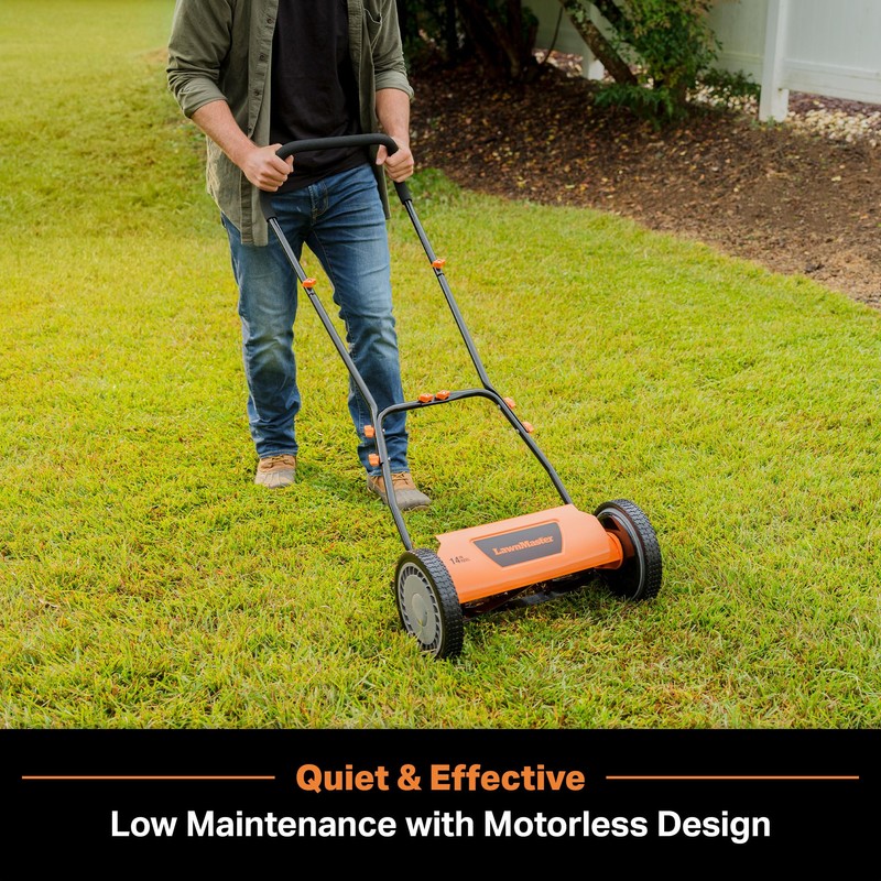 LawnMaster LMRM1401 Push Reel Lawn Mower 14-Inch 5-Blade