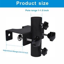 YZZHAJ Beach Patio Umbrella Clamp, Adjustable Outdoor Umbrella Holder Clamp,Umbrella Clamp Mount for Railing,Fence,Benches,Deck,Tailgates,Dock,Beach Courtyard Balcony