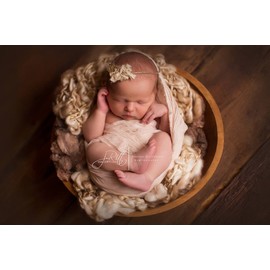 AMOS and SAWYER Cheesecloth Wrap, Hand Dyed, 36"x72" (Before Dying), Grade 50 Cheesecloth, Newborn Baby Layer Photography Prop (Tea)
