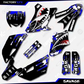 Factory EFX Gray & Blue Savage Racing Camo Graphics kit fits 15-21 Yamaha Yz85 YZ 85 # Plate