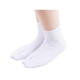 SAKIKU-EN Tabi Cover, For Adults, Stretch Tabi Socks, 8.3 - 11.8 inches (21 - 30 cm), Anti-Slip, Elastic Mouth, No Falls, Socks Type, Stretchable, White, All Seasons, Unisex, Women's, white