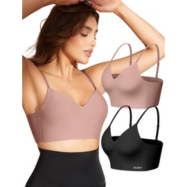 4Leezy Push Up Wireless Bras for Women Longline Everyday Bra, Classic T-Shirt Bra for Natural Lift and Comfort,Sleep Bralette