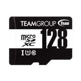 Team 128GB microSDHC UHS-I/U1 Class 10 Memory Card with Adapter, Speed Up to 100MB/s (TUSDX128GCL10U03)