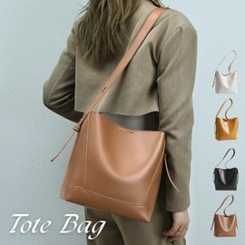 PORCO CASA Women's Tote Bag, Large Capacity, Shoulder Bag, One Shoulder Bag, 2-Way Shoulder Bag, PU Leather, Lightweight, Stylish, Adult, Work, Multi-functional Bag, Durable, Casual, Women's Bag,