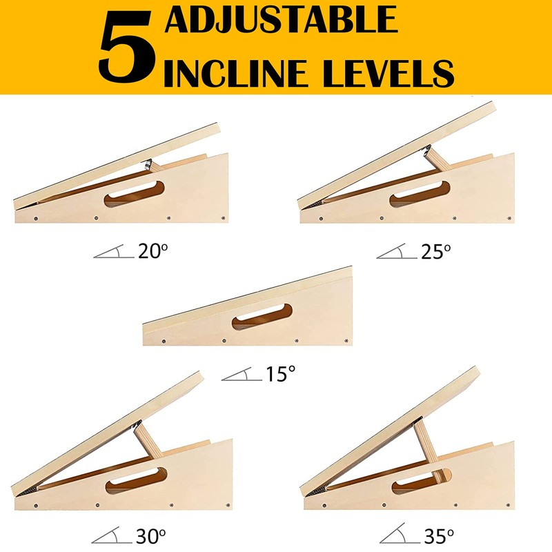 MUCITAGF Professional Slant Board, Adjustable Incline Board and Calf Stretcher,