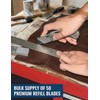 SHANDERBAR 50 Pack Utility Knife Blades, Black SK5 Steel Box