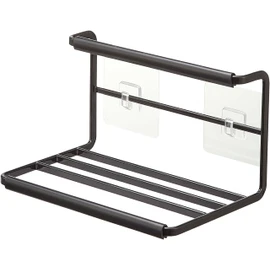 Yamazaki 7759 Film Hook, Wide Jug Bottle Holder, S, Black, Main Unit: Approx. W 7.1 x D 4.8 x H 4.2 inches (18 x 12.2 x 10.7 cm) (not including film hooks), Tower, Drainer, Kitchen Panel, Sink Inside, Easy Installation