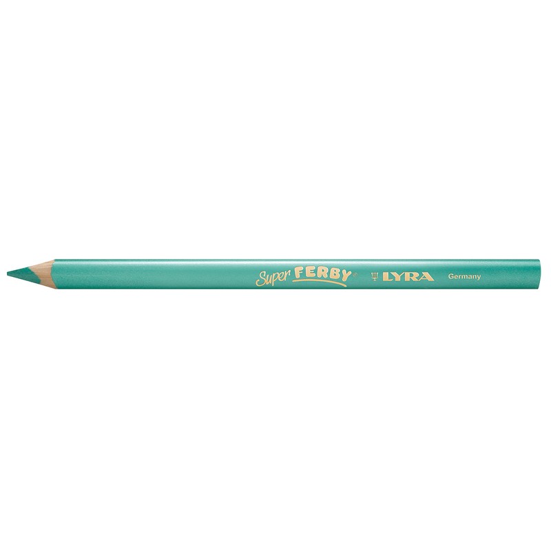 LYRA Super Ferby Metallic Wooden Chunky Colouring Pencils, 6 Assorted