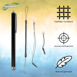 BoxWave Stylus Pen Compatible with TMEZON WiFi Video Intercom System (MZ-IP-V728TW+MZ-VDP-NE160) - EverTouch Capacitive Stylus, Fiber Tip Capacitive Stylus Pen - Jet Black