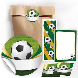 8 Notepads + 8 Bookmarks + 8 Gift Bags + 8 Stickers Football Party Bags Guest Gift for Birthday Children's Birthday Football Tournament Boys Girls