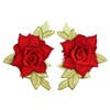 CENPEK 8Pcs Rose Flowers Patches Floral Cloth Paste Embroidered Sewing